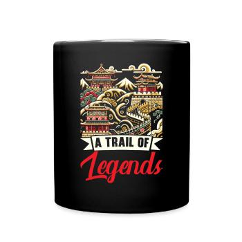 Great Wall Of China Travel Vacation Chinese - Full Colour Mug - black - Front