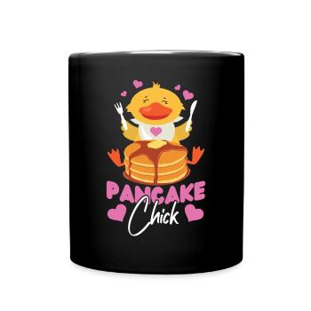 Pancake Lover Kids Chicken Girl - Tasse einfarbig - Schwarz - Vorne