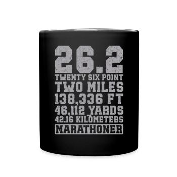 26. 2 Marathonläufer Lustiger Marathon Zitat - Tasse einfarbig - Schwarz - Vorne
