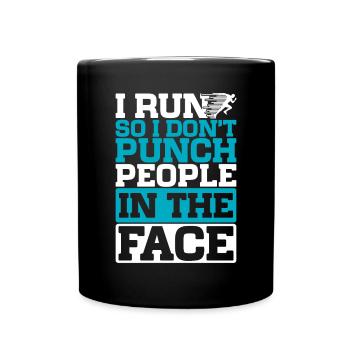 26. 2 Marathon Runners Funny Marathon Quote - Full Colour Mug - black - Front