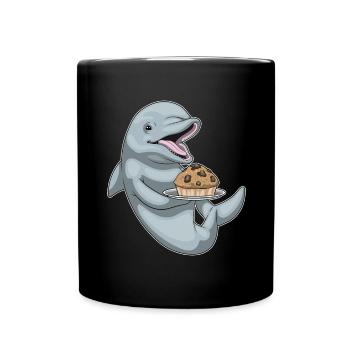Dolphin Muffin - Full Colour Mug - black - Front
