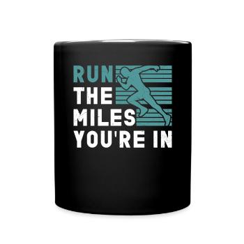 26. 2 Marathon Runners Funny Marathon Quote - Full Colour Mug - black - Front