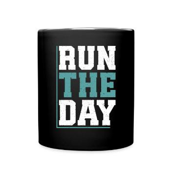 26. 2 Marathon Runners Funny Marathon Quote - Full Colour Mug - black - Front