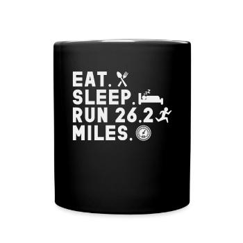26. 2 Marathon Runners Funny Marathon Quote - Full Colour Mug - black - Front