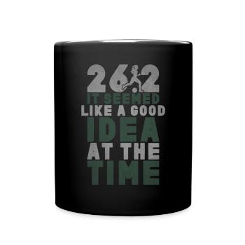 26. 2 Marathon Runners Funny Marathon Quote - Full Colour Mug - black - Front