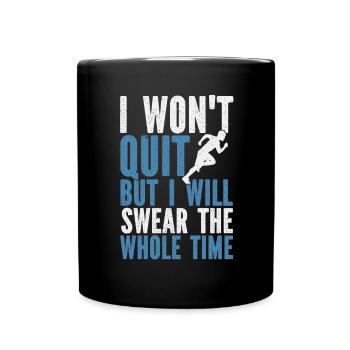 26. 2 Marathon Runners Funny Marathon Quote - Full Colour Mug - black - Front