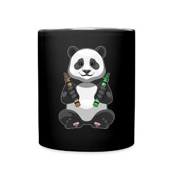 École de crayons Panda Student - Mug uni - noir - Devant