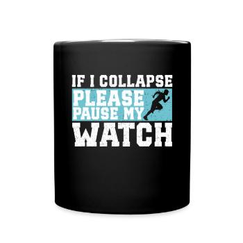 26. 2 Marathon Runners Funny Marathon Quote - Full Colour Mug - black - Front