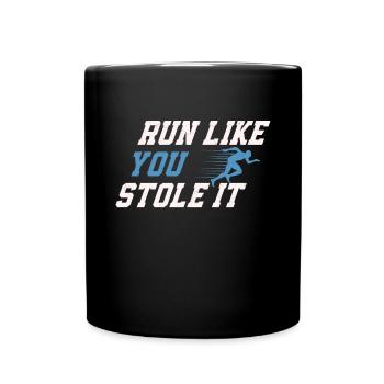 26. 2 Marathon Runners Funny Marathon Quote - Full Colour Mug - black - Front