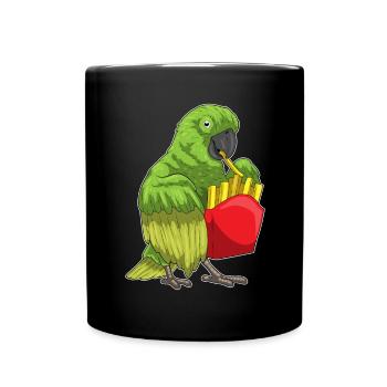 Papagei Pommes frites - Tasse einfarbig - Schwarz - Vorne