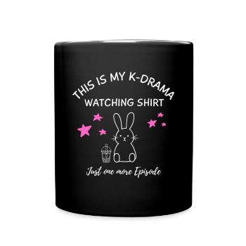 K-Drama Lover Funny KDrama Mom - Full Colour Mug - black - Front