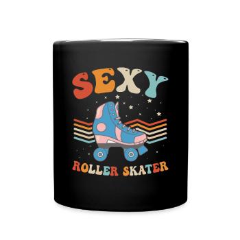 Roller Skates Roller Skating Sexy Roller Skater - Tasse einfarbig - Schwarz - Vorne
