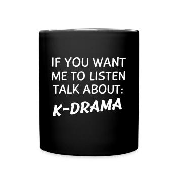 K-Drama Liebhaber Lustig KDrama Mutter - Tasse einfarbig - Schwarz - Vorne