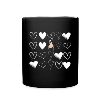 K-Drama Liebhaber Lustig KDrama Mutter - Tasse einfarbig - Schwarz - Vorne