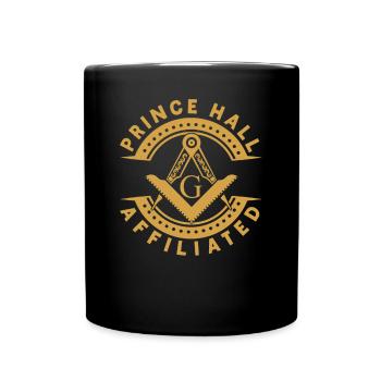 Freimaurer Winkel & Zirkel FREEMASON Prince Hall - Tasse einfarbig - Schwarz - Vorne