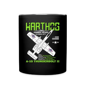 A-10 Warthog Fighter Jet Specs Military Warthog - Tasse einfarbig - Schwarz - Vorne