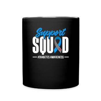 T1D Diabetes Type 1 Diabetic Gift - Full Colour Mug - black - Front