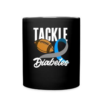 T1D Diabetes Type 1 Diabetic Gift - Full Colour Mug - black - Front