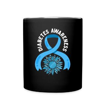 T1D Diabetes Typ 1 Diabetiker Geschenk - Tasse einfarbig - Schwarz - Vorne