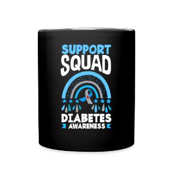 T1D Diabetes Typ 1 Diabetiker Geschenk - Tasse einfarbig - Schwarz - Vorne