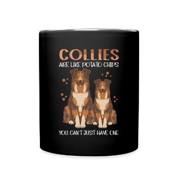 Collie Longhair Collie Dog Rough Collies Gift - Full Colour Mug - black - Front