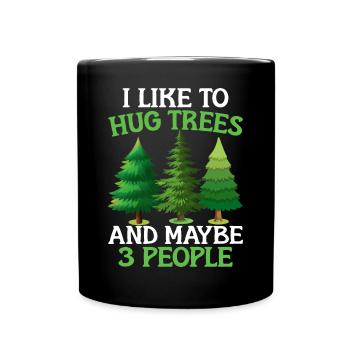 Tree conservationists and environmentalists - Full Colour Mug - black - Front