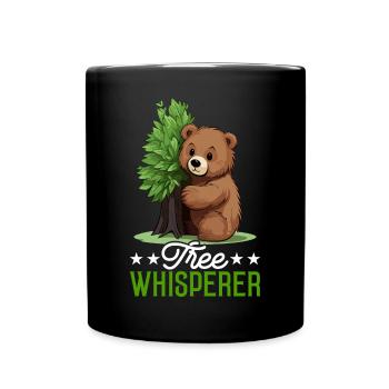 Tree Hugger Environmentalist Bear - Full Colour Mug - black - Front