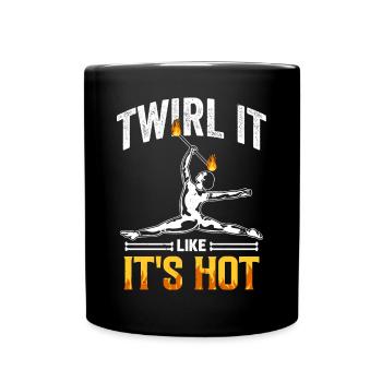 Fire Baton Fire Dance Fire Dancer Fire Dancer - Full Colour Mug - black - Front