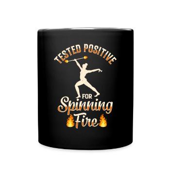 Fire Baton Fire Dance Fire Dancer Fire Dancer - Full Colour Mug - black - Front