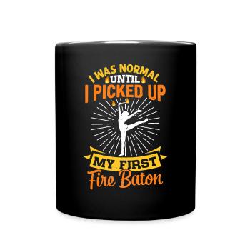Fire Baton Fire Dance Fire Dancer Fire Dancer - Full Colour Mug - black - Front