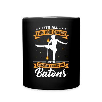 Fire Baton Fire Dance Fire Dancer Fire Dancer - Full Colour Mug - black - Front