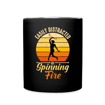 Fire Baton Fire Dance Fire Dancer Fire Dancer - Full Colour Mug - black - Front