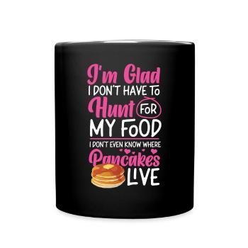 Pancake Lover Kids I'm Glad I - Full Colour Mug - black - Front