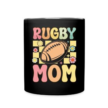 Joueur de rugby groovy - Mug uni - noir - Devant