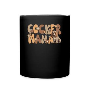 Cocker anglais Épagneul Groovy Cocker Maman - Mug uni - noir - Devant