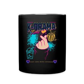 K-Drama Lover Funny KDrama Mom - Full Colour Mug - black - Front