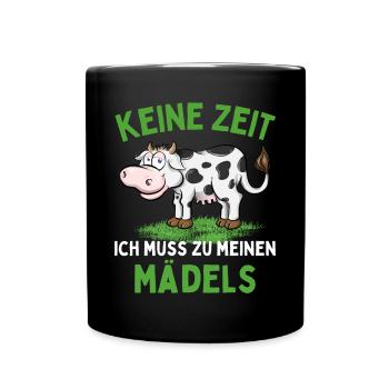 IL FAUT QUE J’AILLE VOIR MES FILLES ! Drôle De Vaches Fermier - Mug uni - noir - Devant