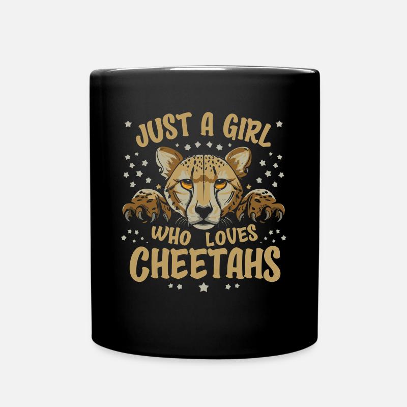 Juste une fille qui aime les guépards - Mug uni - noir