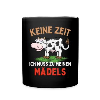 IL FAUT QUE J’AILLE VOIR MES FILLES ! Drôle De Vaches Fermier - Mug uni - noir - Devant