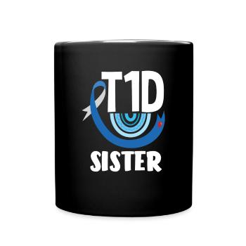 Cadeau pour diabétiques de type 1 pour diabétiques de type 1 - Mug uni - noir - Devant