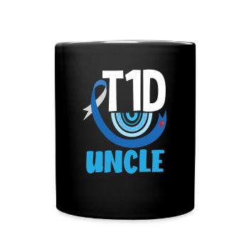 T1D Diabetes Typ 1 Diabetiker Geschenk - Tasse einfarbig - Schwarz - Vorne