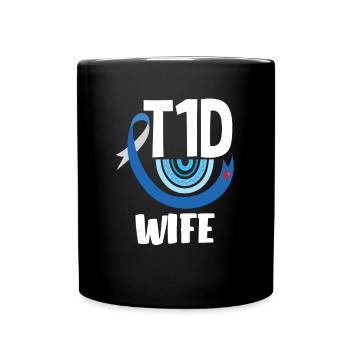 Cadeau pour diabétiques de type 1 pour diabétiques de type 1 - Mug uni - noir - Devant