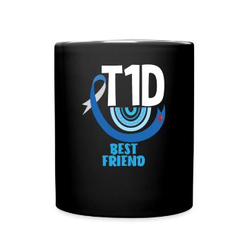 Cadeau pour diabétiques de type 1 pour diabétiques de type 1 - Mug uni - noir - Devant