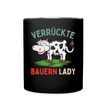 CRAZY FARMER LADY - Drôle de femme de fermier - Mug uni - noir - Devant