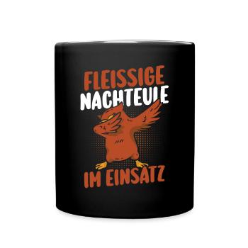 Industrious Night Owl Night Shift - Full Colour Mug - black - Front