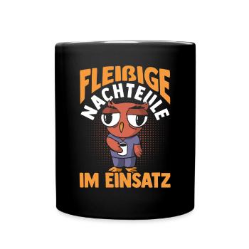 Coffee Industrious Night Owl Night Shift - Full Colour Mug - black - Front