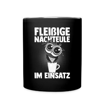 Night Shift Dog Beagle - Full Colour Mug - black - Front