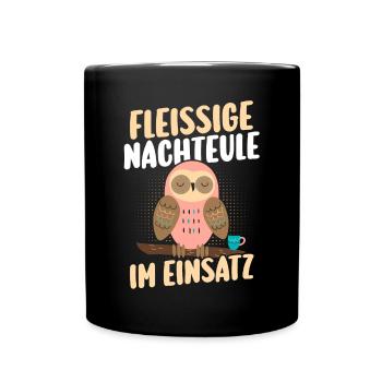 Night Shift Dog Beagle - Full Colour Mug - black - Front