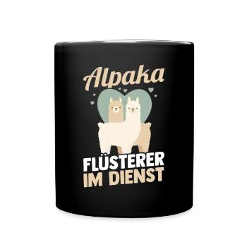 Chuchoteur d’alpaga - Mug uni - noir - Devant