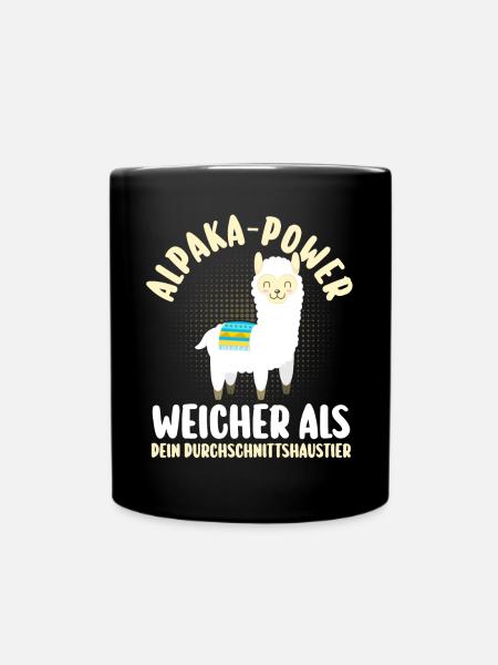 Alpaka - Tasse einfarbig - Schwarz